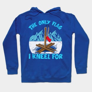 Ice Fishing The Only Flag I Kneel For Fisherman Hoodie